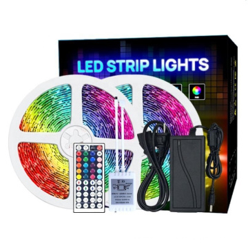 All in One Set Waterproof 5m Strip 44Key IR Remote Controller and 12V 5A power supply RGB Flexible 5050 LED Strip Light